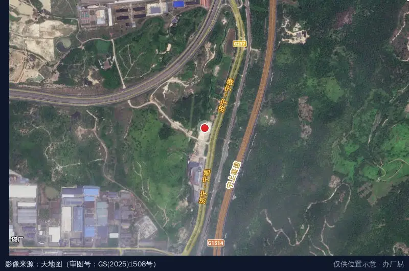 仙店工业园区卫星位置示意图