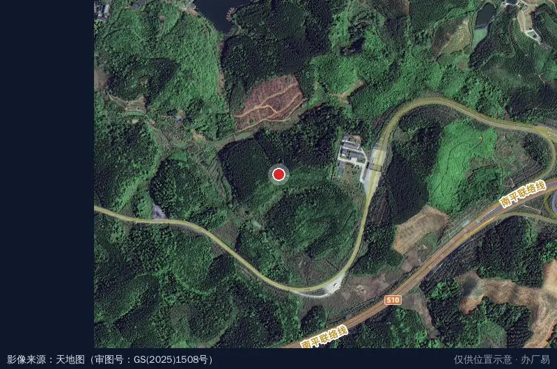 瓦口工业区卫星位置示意图