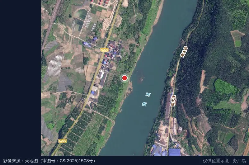 八仙工业区卫星位置示意图