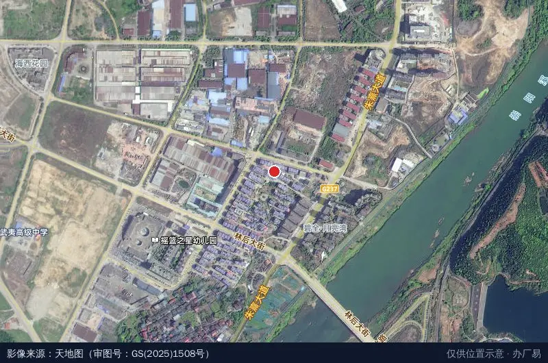 南林工业园区-西1门卫星位置示意图