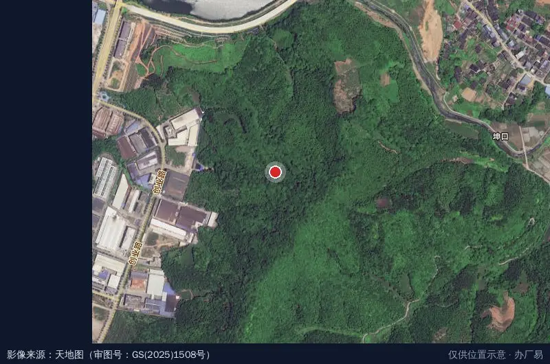 政和同心经济开发区实业大楼卫星位置示意图