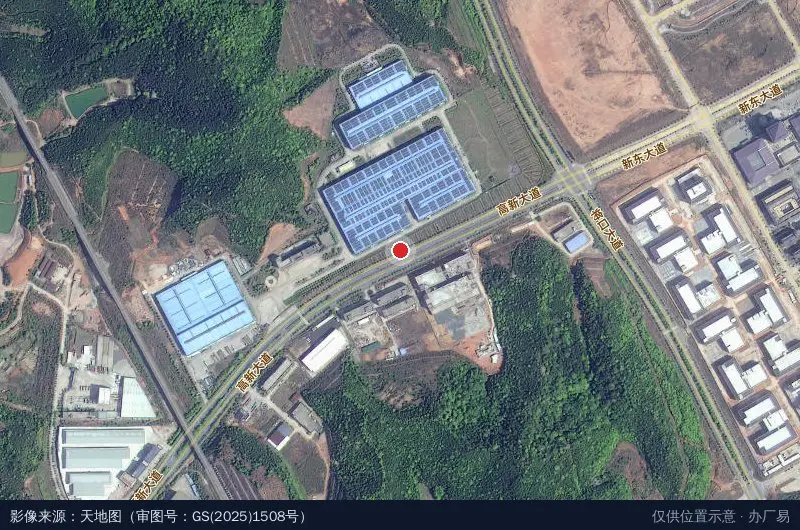 高八路/高新大道(路口)卫星位置示意图