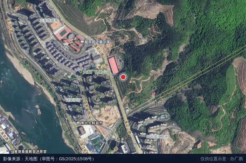 裕正星城首府(南纸招呼站)卫星位置示意图