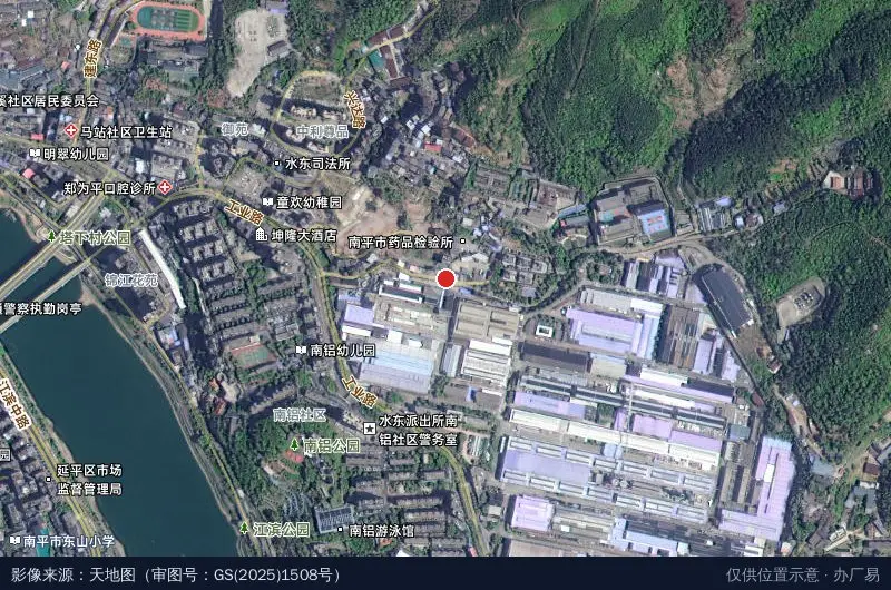 南平电大卫星位置示意图