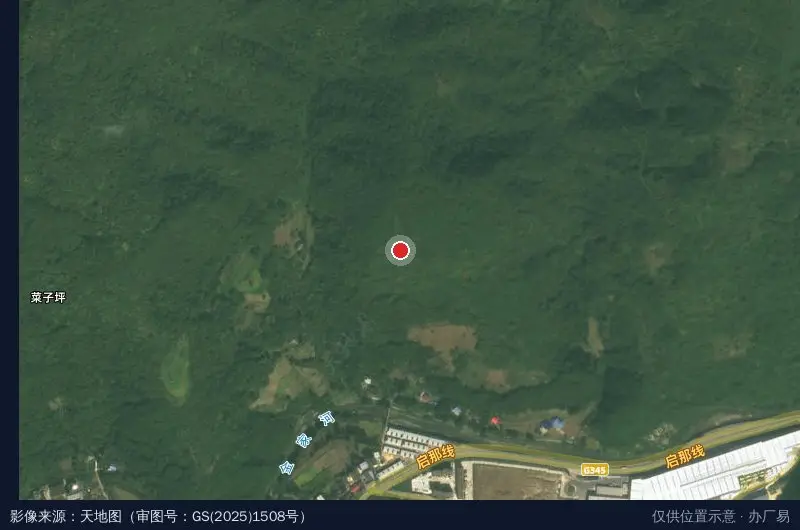 略阳县毛坝食品医药工业园卫星位置示意图