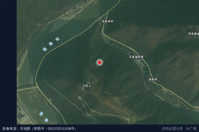 略阳乌鸡产业园区卫星位置示意图