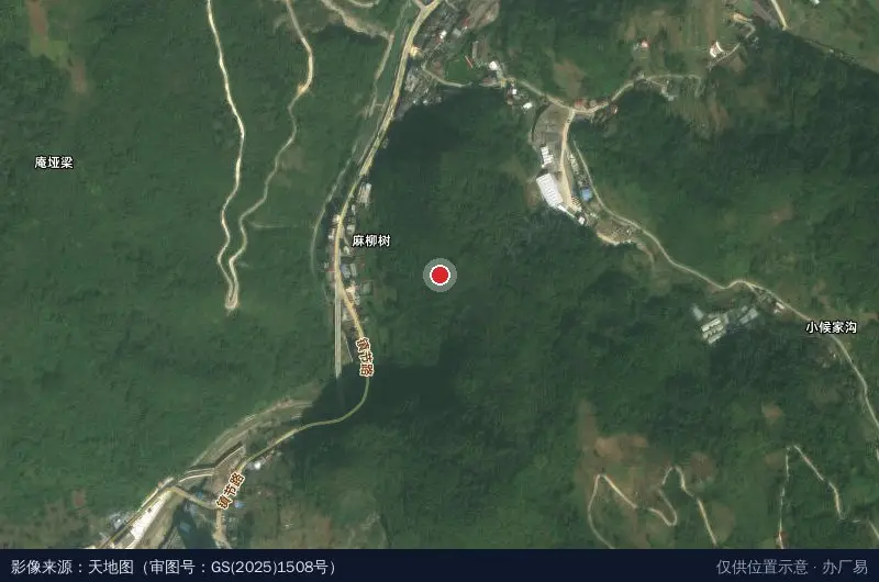 镇巴电子商务产业园卫星位置示意图