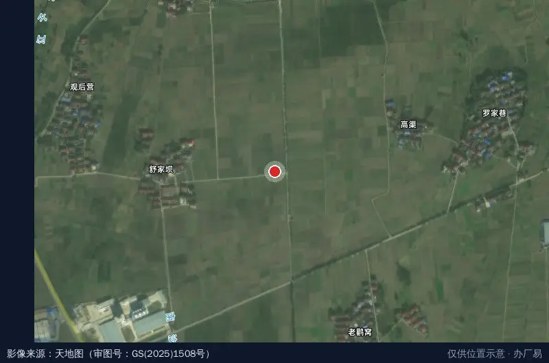 汉中面皮产业园项目指挥部卫星位置示意图
