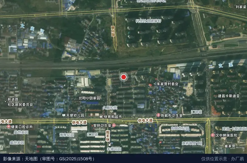 汉中阳光贝儿高级母婴护理会所卫星位置示意图