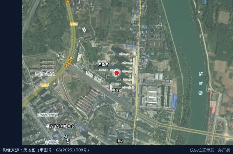 裕添建材城创业孵化基地卫星位置示意图