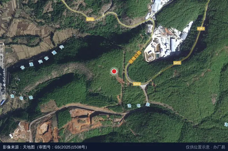 金山高新技术经济园区朗德破厂卫星位置示意图