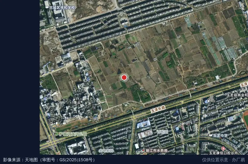 云南省烟草公司丽江市公司卷烟物流园卫星位置示意图