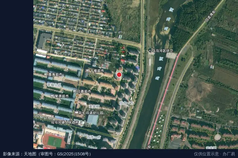新区一中卫星位置示意图