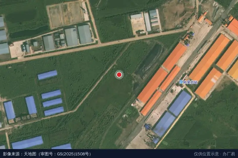 孙吴县工业园区昌之波秸秆碳化有限公司卫星位置示意图