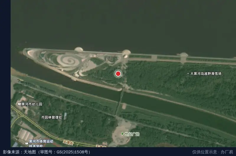 黑河市大学生创业孵化基地卫星位置示意图