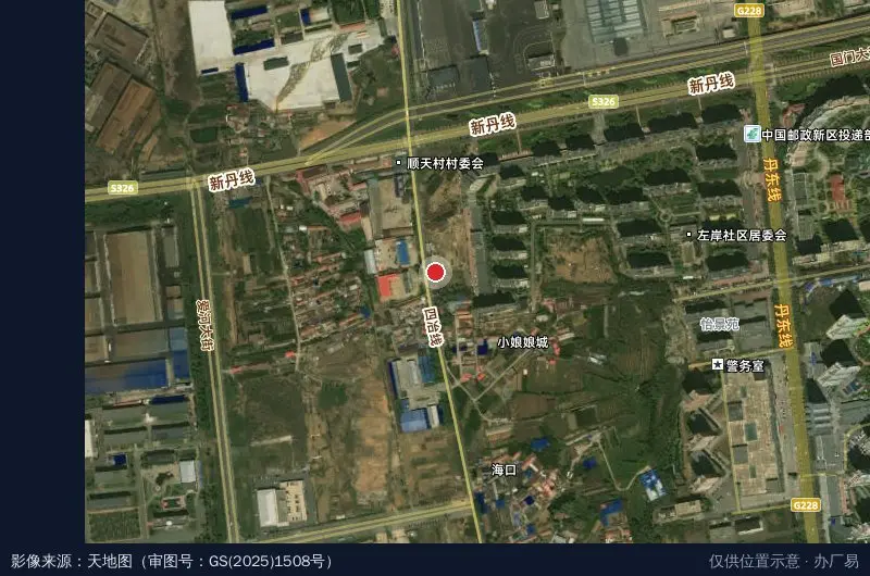 临港产业园区卫星位置示意图