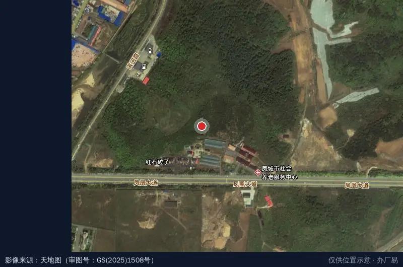 凤城市电子商务产业园卫星位置示意图