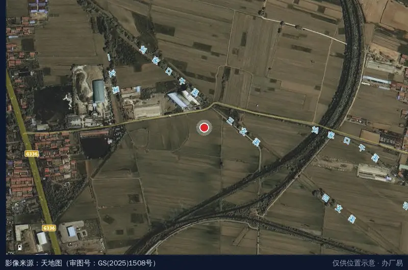 平鲁工业园区卫星位置示意图