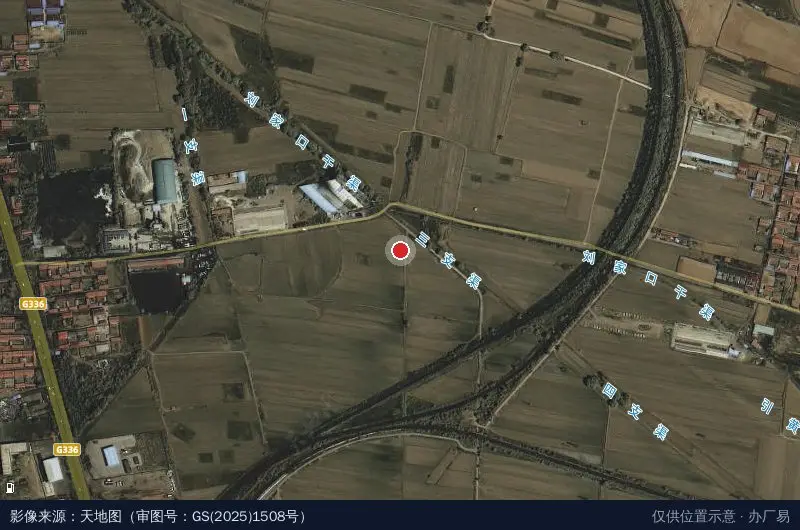 朔城区东坡工业园区卫星位置示意图