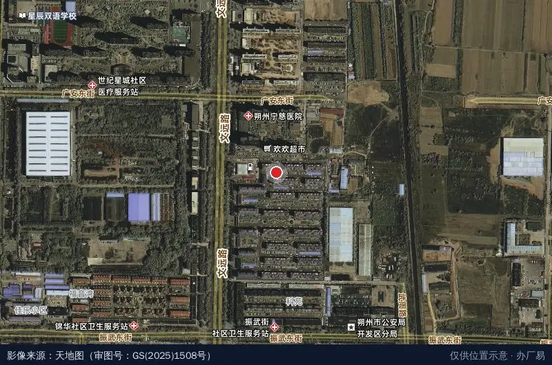 朔州经开区工会工委卫星位置示意图