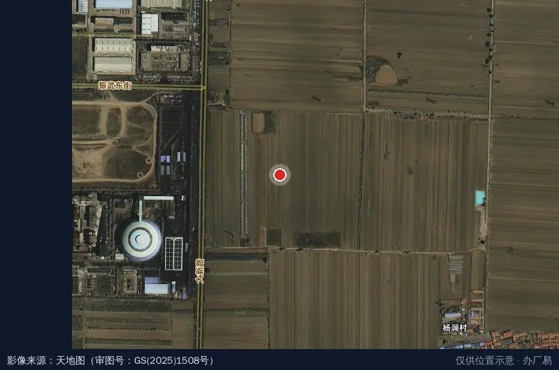晋北农产品物流园卫星位置示意图