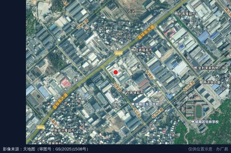 华林经济开发区卫星位置示意图