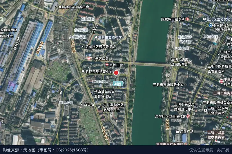 1958工业记忆园卫星位置示意图