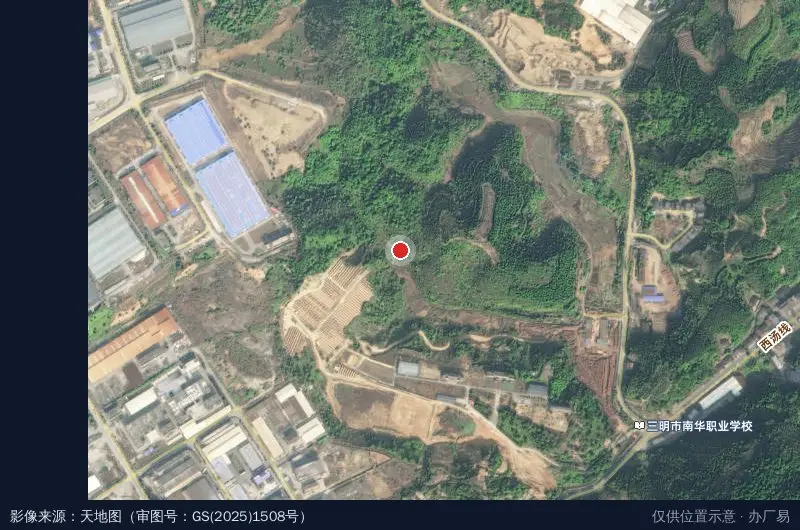 洋中工业区卫星位置示意图