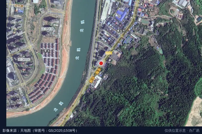 埔头工业园区卫星位置示意图