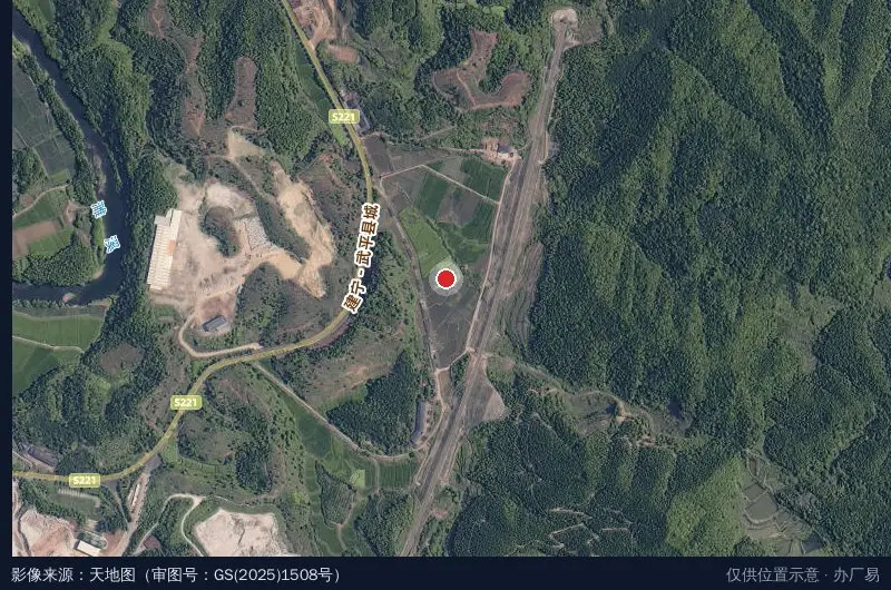富强绿色矿山工业园卫星位置示意图