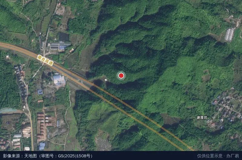 坪埠村工业区卫星位置示意图