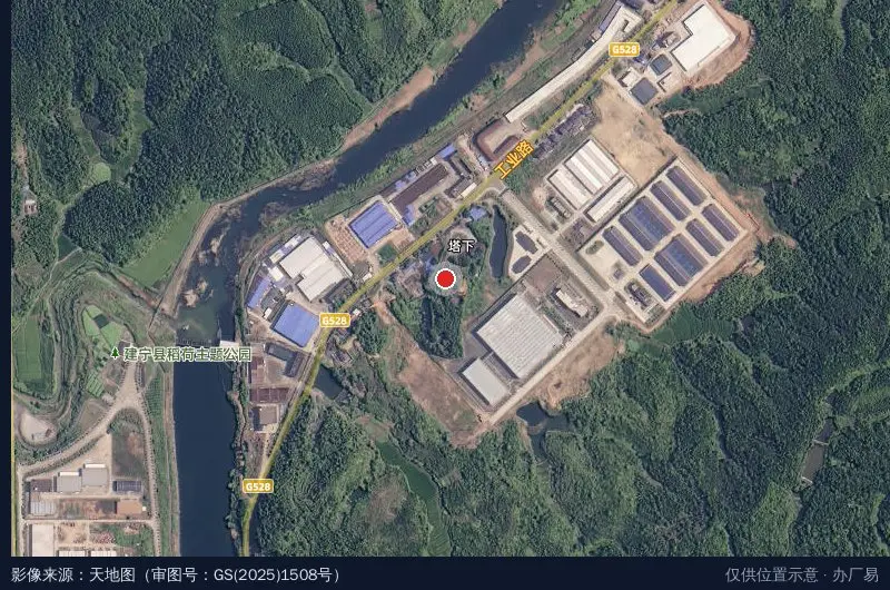 建宁县国家现代农业(种业)产业园仓储物流中心卫星位置示意图