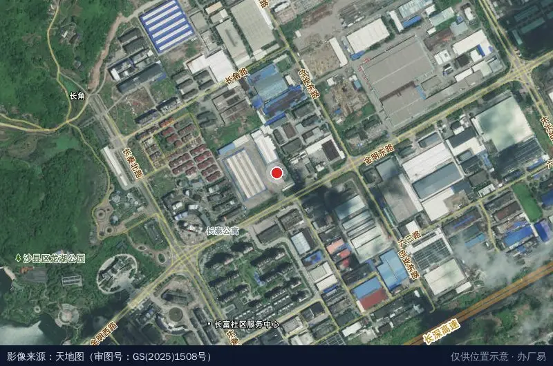 沙县电子商务产业园-西北门卫星位置示意图