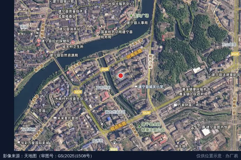 建宁县休闲文化产业园卫星位置示意图