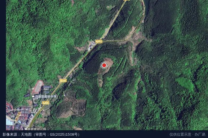 山深线/高新路(路口)卫星位置示意图