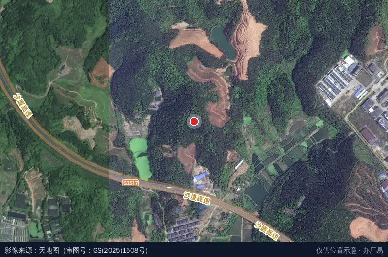 三明(沙县)国家农业科技园区-西北门卫星位置示意图