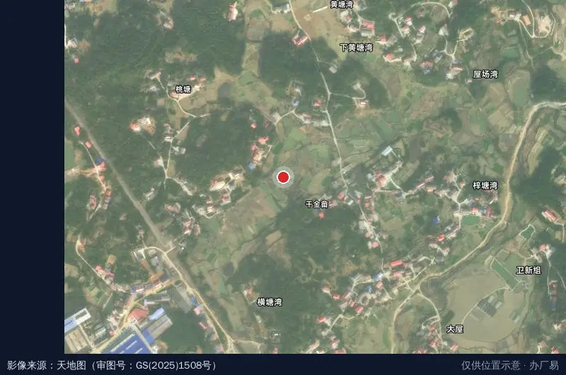 向阳高科工业园-西北门卫星位置示意图