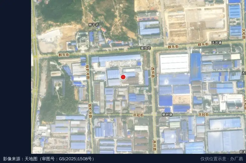 工业园环岛/新坪街(路口)卫星位置示意图