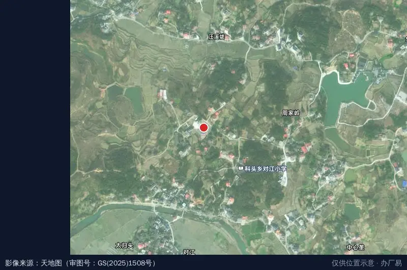 对江丽云山庄桑果产业园卫星位置示意图