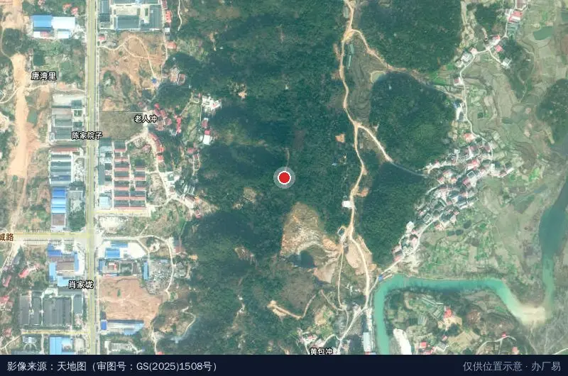 新化经济开发区卫星位置示意图