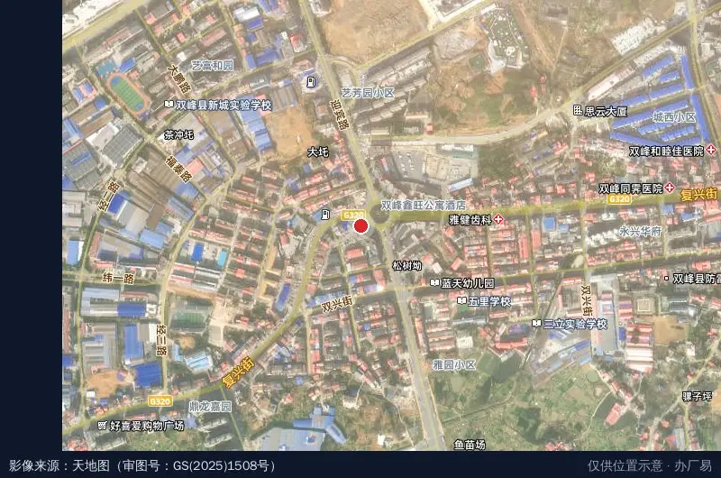 双峰县经济开发区公租房-4栋卫星位置示意图