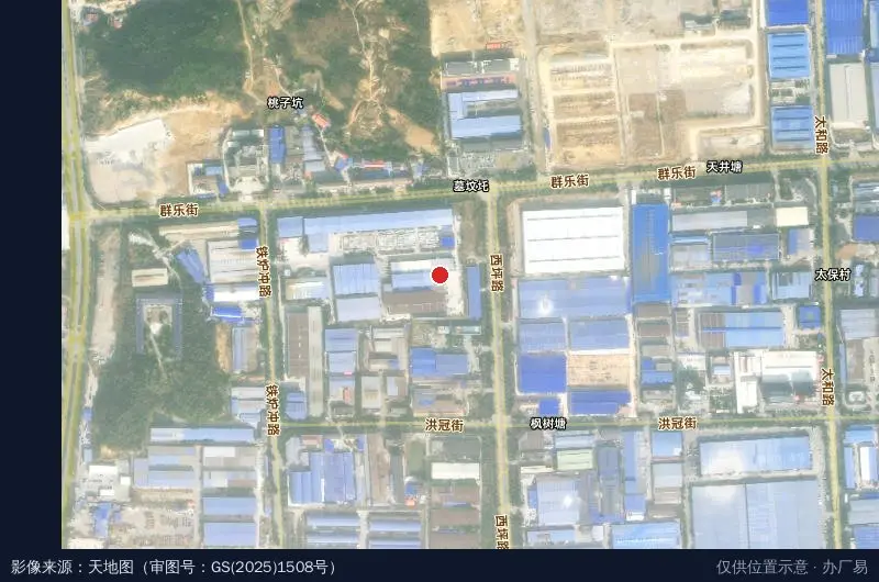 娄底经济开发区劳动保障监察两网化管理中心卫星位置示意图