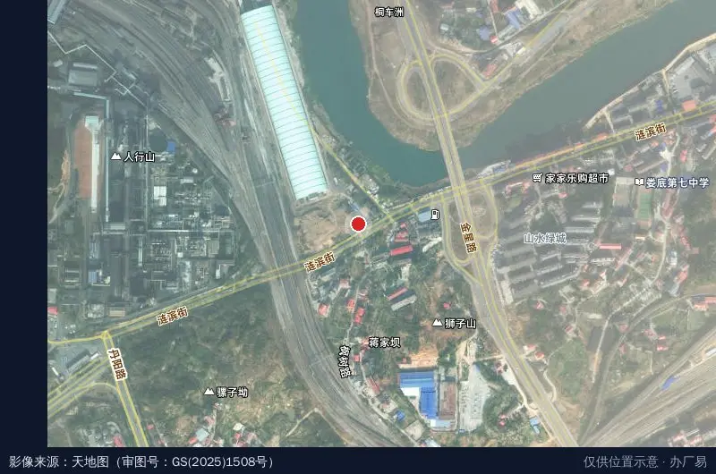 湖南娄星产业开发区卫星位置示意图