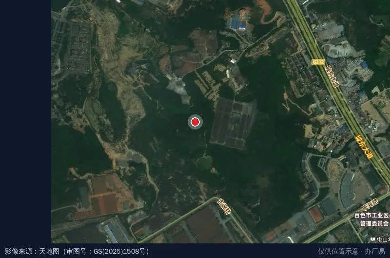 六塘工业园区卫星位置示意图