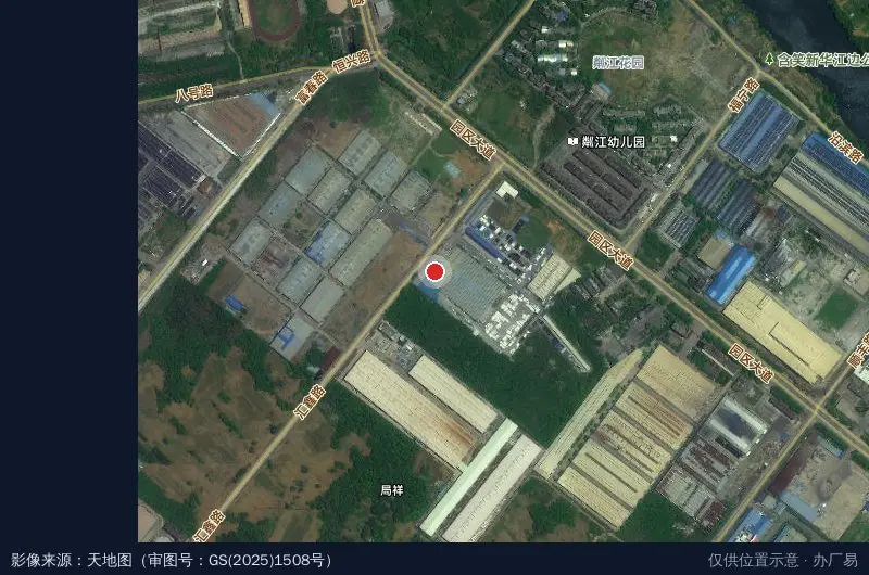 平果铝业工业园卫星位置示意图