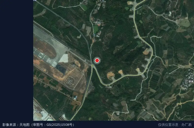 田阳区城东轻工业区卫星位置示意图