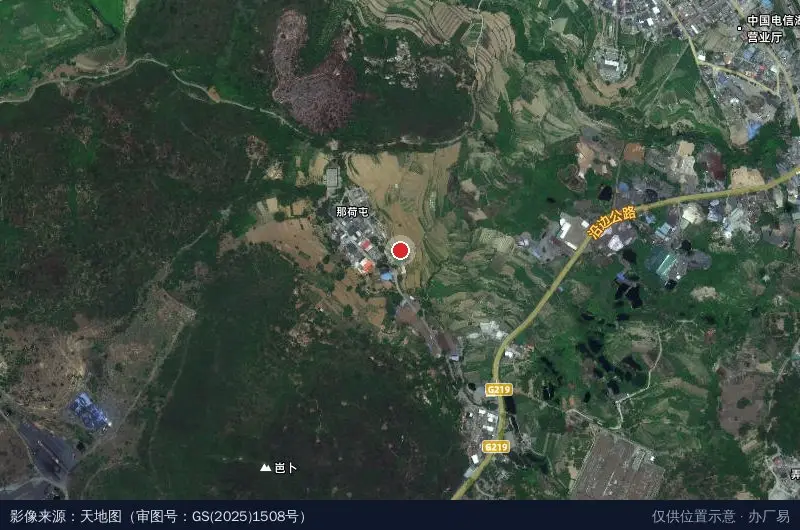靖西市锰工业园卫星位置示意图