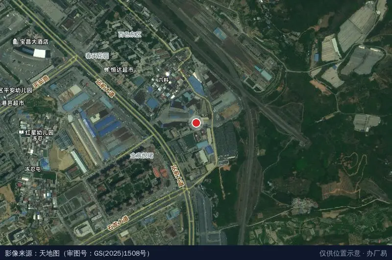 龙工场·百色跨境电商产业园卫星位置示意图