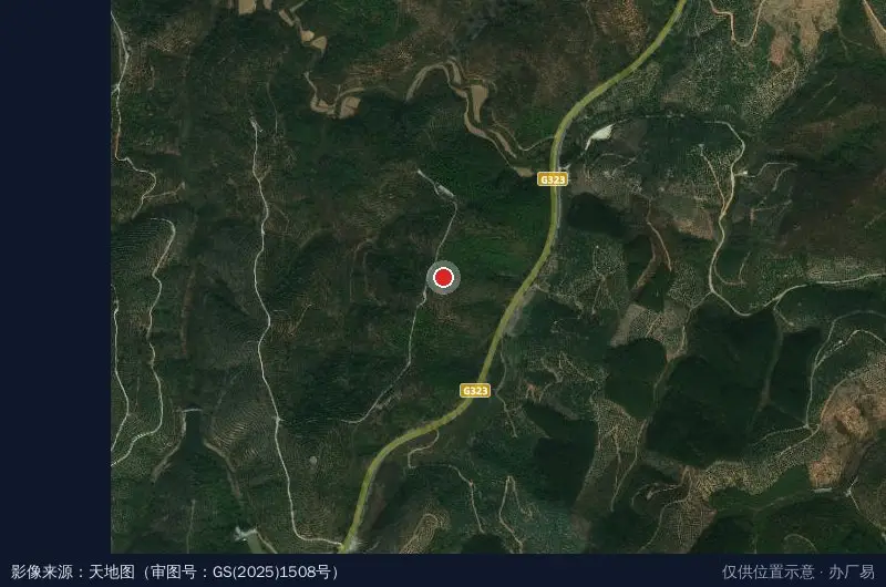 田阳区芒果脱贫产业核心示范区卫星位置示意图