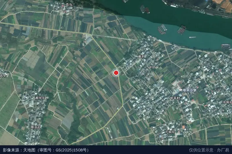田东县村企合作集体经济香葱产业园卫星位置示意图
